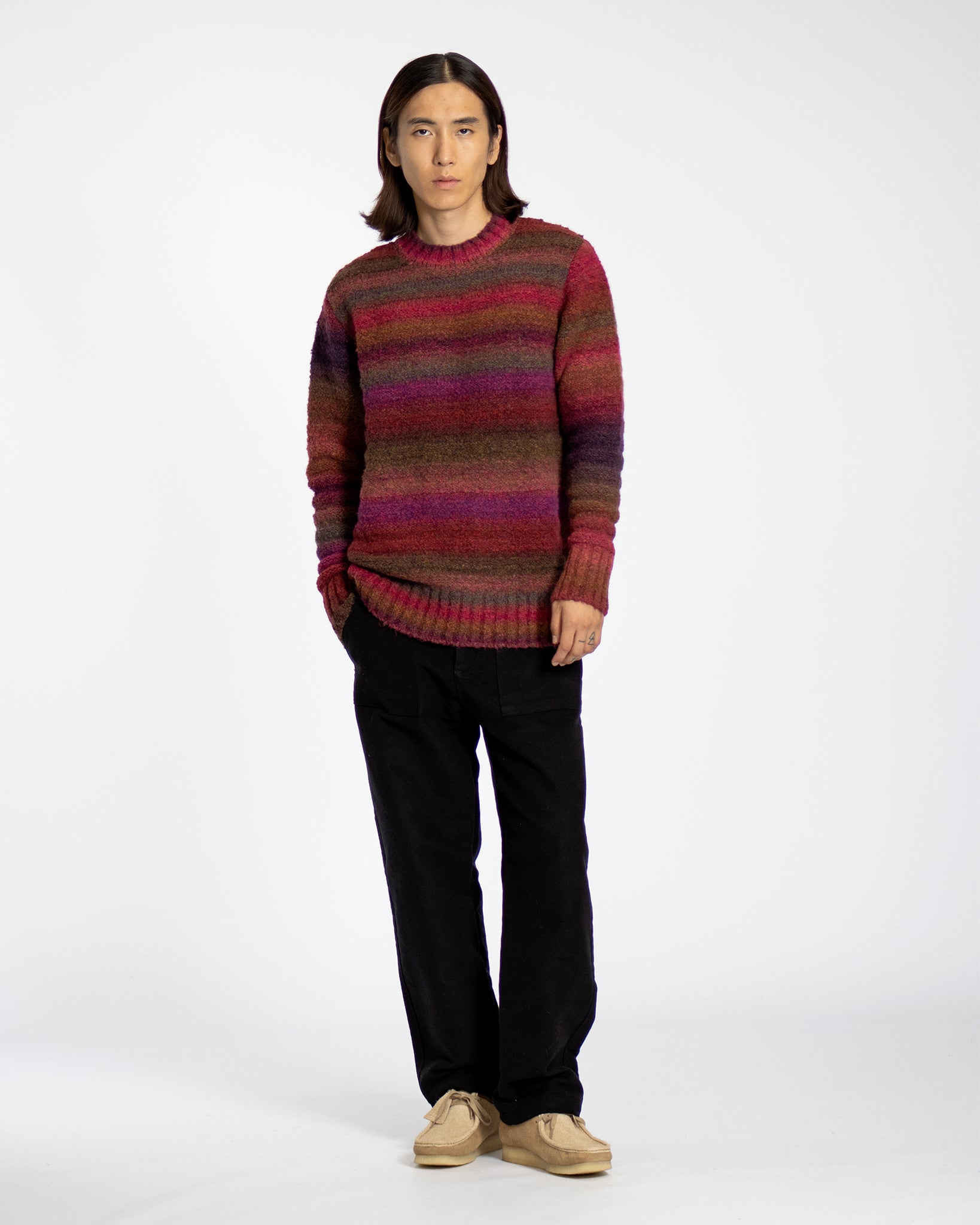 Hosono Knit - Magenta / Multi Ombre Stripe – Far Afield