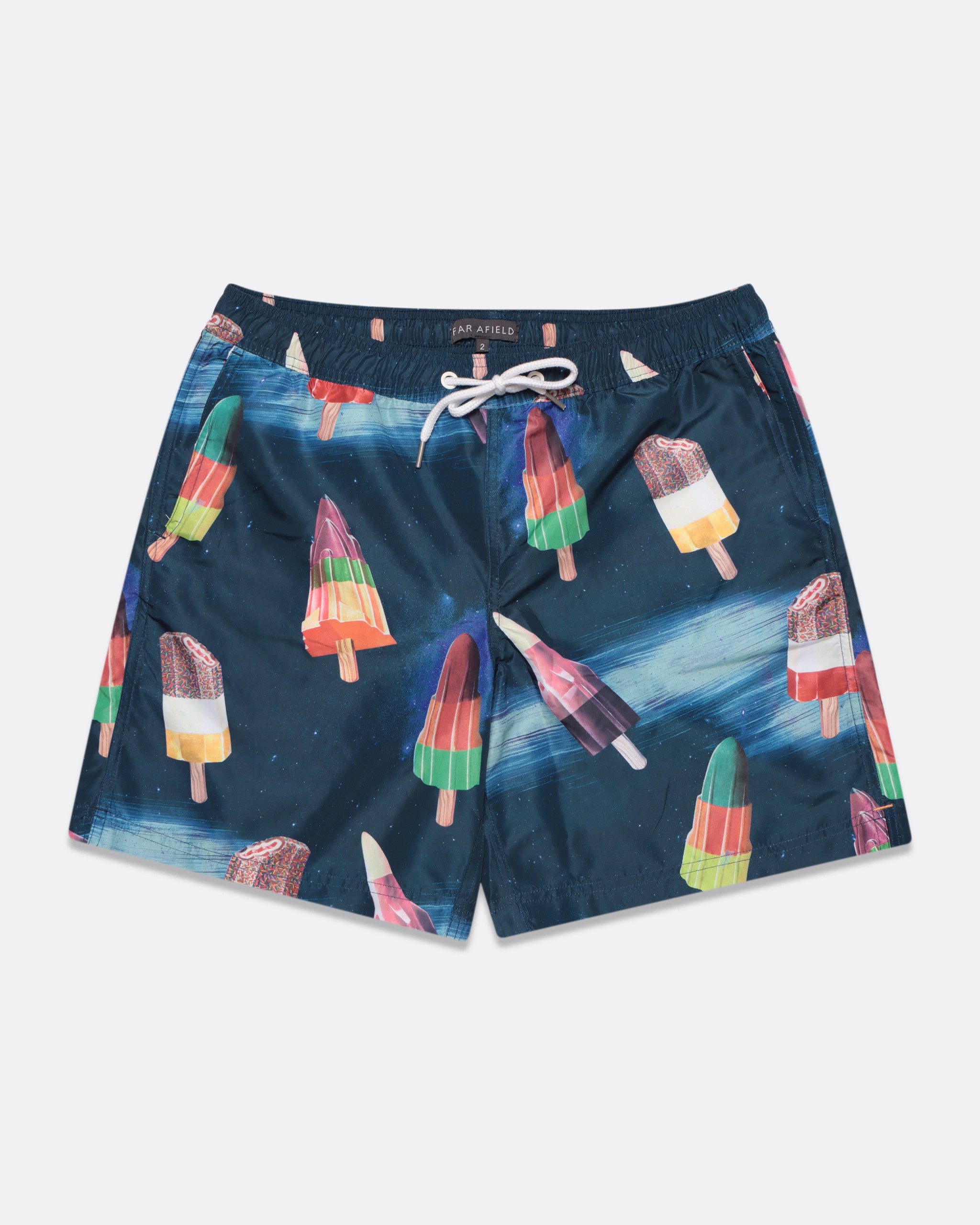 Graphic Swim Shorts Rocket Lolly Print Far Afield